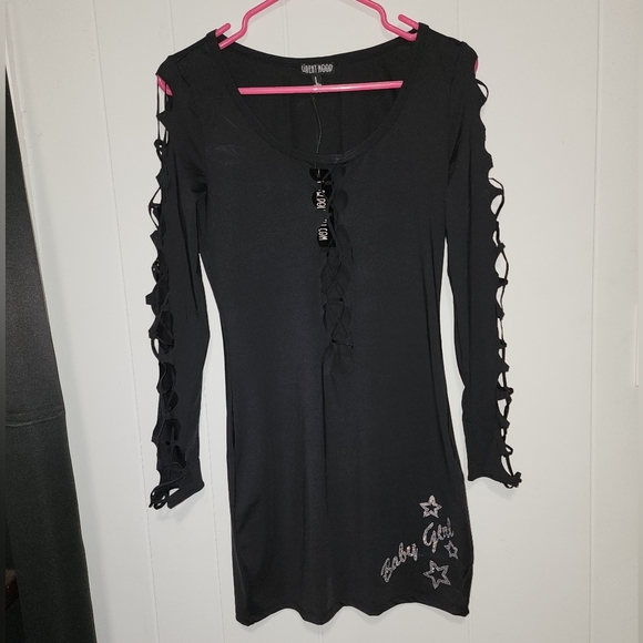 NWT Dolls Kill Sexxy Baby Girl, Cut Up Mini Dress - Picture 14 of 16